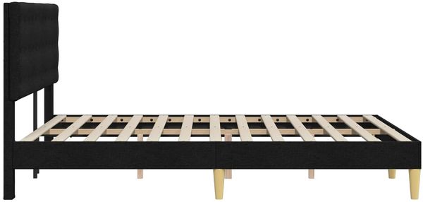 vidaXL Bettrahmen mit Kopfteil Schwarz 120 x 200 cm Stoff 42027787 Bild 5