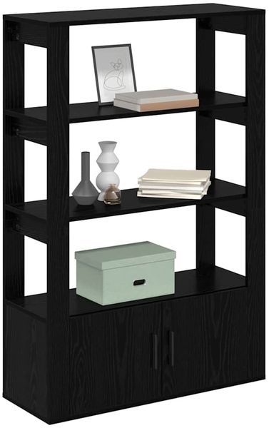 vidaXL Sideboard Schwarz Eichen-Optik 30 x 80 x 119.5 cm Holzwerkstoff 881098 Bild 3