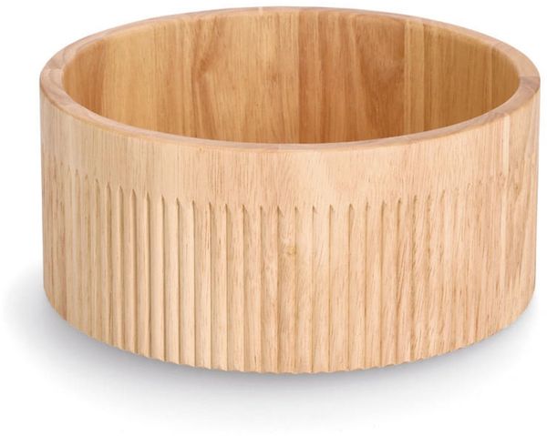 ZELLER 25666 Schale STRIPES aus Gummibaum, Ø 27 x 12 cm