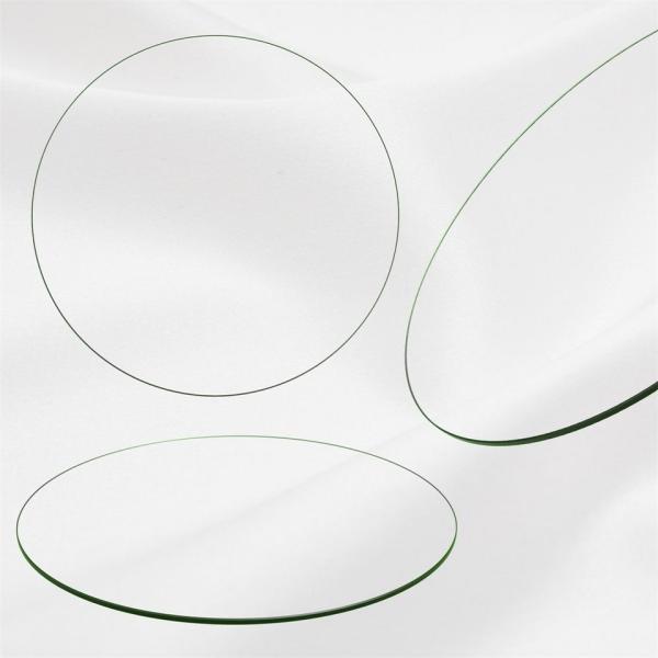 Feel2Home Tischplatte Kaminglas Tischplatte Bodenplatte Rund ESG Glas versch. Größen/Farben, ESG Sicherheitsglas