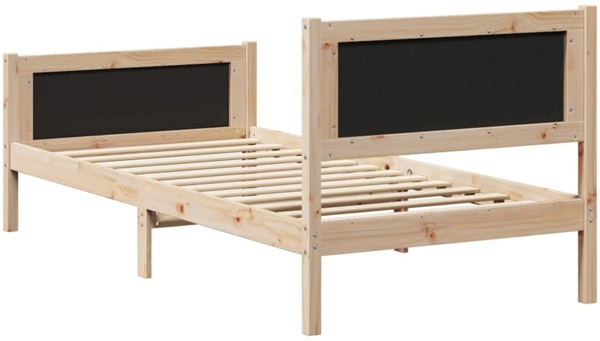 vidaXL Bettrahmen Hellgrau 90 x 200 cm Massives Kiefernholz 878424 Bild 6