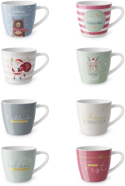 Weihnachtstasse Kaffeetasse Kaffee Tee Tasse Becher 400ml la vida Cosy Christmas Frohe Weihnachten 910112