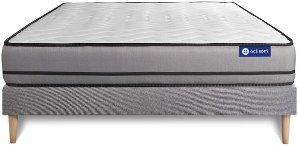 Actilatex night matratze 120x220 cm + Bettgestell mit lattenrost - Dicke : 20cm - Latex und Memory-schaum - H5