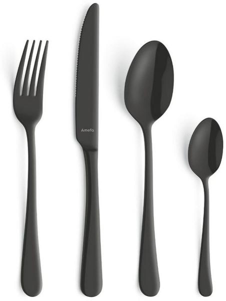 Amefa Besteck-Set AUSTIN (16-tlg), 4 Personen, Edelstahl 18/0, PVD schwarz, satiniert