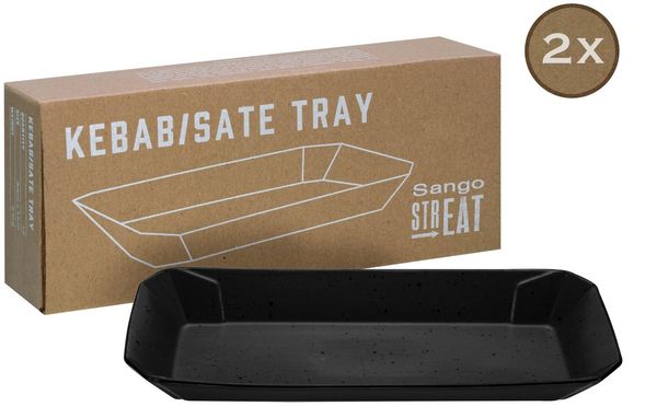 Streat Food Schwarz, Tray Kebab 2-tlg 30,6 cm (mo)