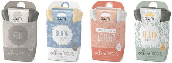 Duschgel Pflegedusche Wellness-Dusche für Dich Geschenkset mit Handtuch la vida Blatt 108394