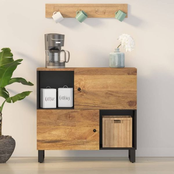 vidaXL Sideboard mit 2 Türen 80x33x75 cm Massivholz Mango 352924