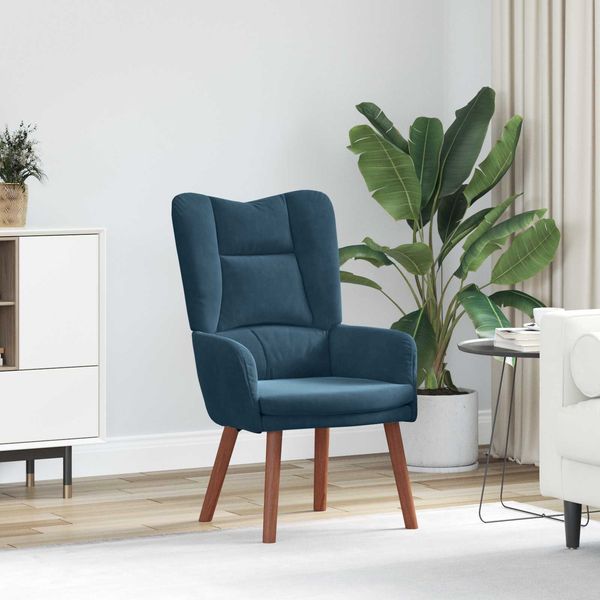 vidaXL Sessel Blau 63 x 67 x 94 cm Samt 42001802
