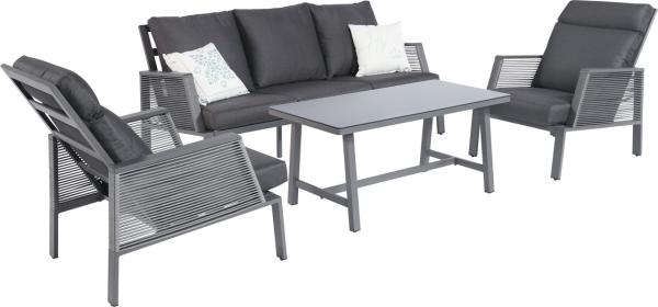 Primaster Dining Lounge Set Alu Cervia Garten Möbel Sitzgruppe Sofa Garnitur