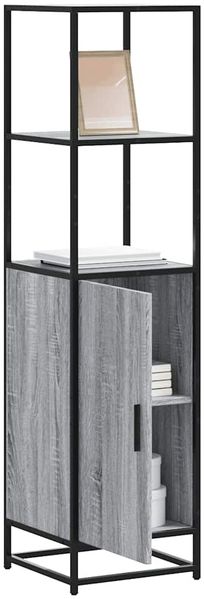 vidaXL Highboard Grau Sonoma 35,5x35x139 cm Holzwerkstoff und Metall 849047
