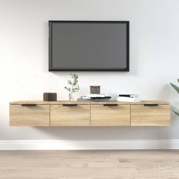 vidaXL Wandschränke 2 Stk. Sonoma-Eiche 68x30x20 cm Holzwerkstoff 3115894