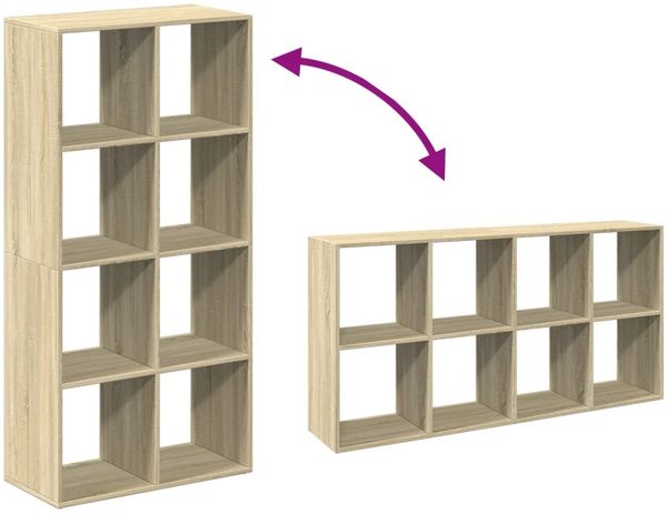 vidaXL Raumteiler-Bücherregal Sonoma-Eiche 69,5x29x137,5 cm 858023 Bild 9