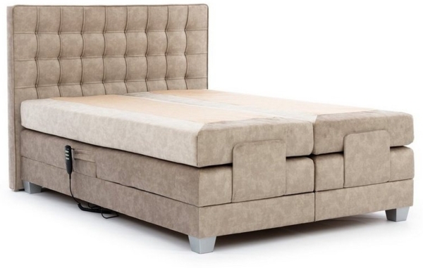 Boxspringbett Elektrisch Schlafzimmerbett MAXIMA 140x200cm in Stoff Türkisblau Bild 2