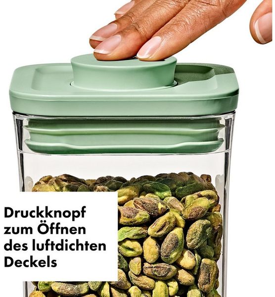 OXO Good Grips Aufbewahrungssystem 3-Piece POP Container Set with Mini Scoops - Limited Edition Pistachio, Kunststoff, (Set, 5-tlg), Langlebig, spülmaschinenfest und vielseitig einsetzbar