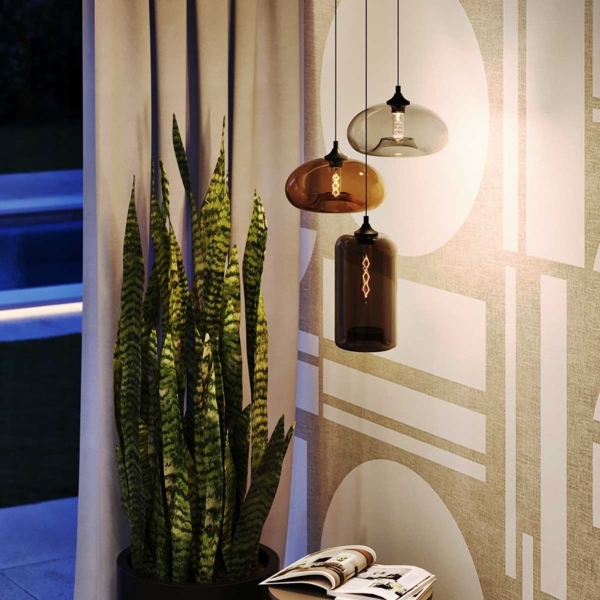 s.luce Cruet Glas-Pendelleuchte Up & Low Rauch Bild 2