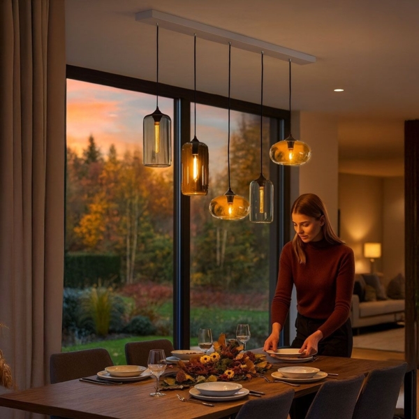 s.luce Cruet Glas-Pendelleuchte Up & Low Rauch Bild 16