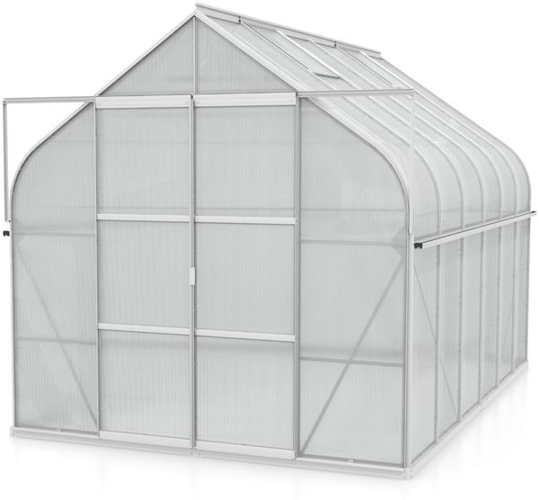 Vitavia Gewächshaus "Dione 8300" inkl. Stahlfundamentrahmen, aluminium eloxiert, 8,3 m²,4 mm HKP