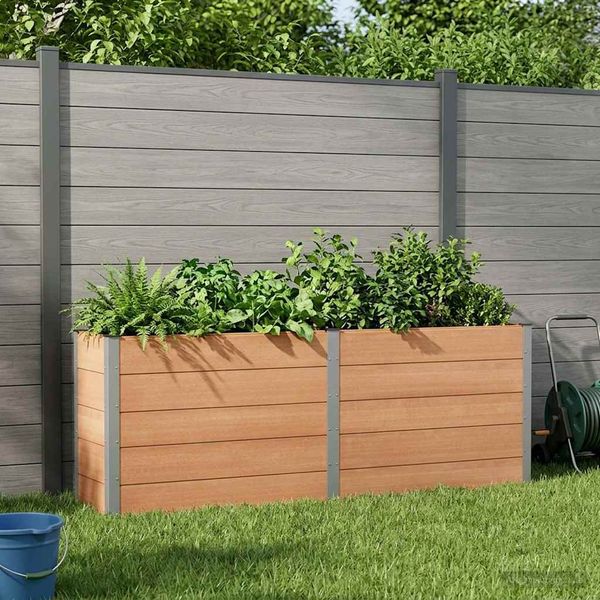 vidaXL Hochbeet Braun 250 x 50 x 91 cm 42039009