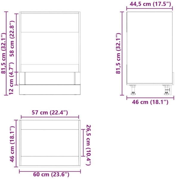 vidaXL Herdumbauschrank Lucca Braun Eichen-Optik Holzwerkstoff 853764 Bild 9