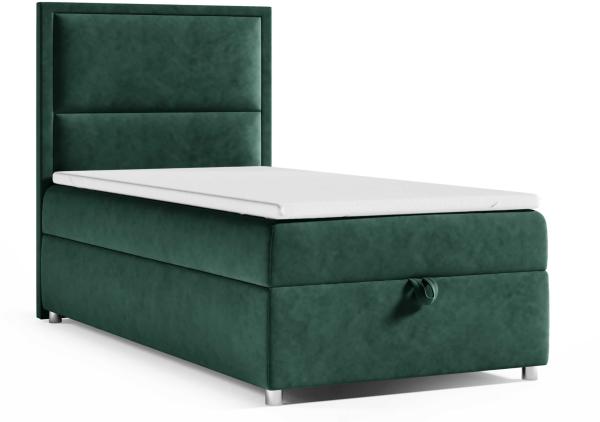 Best for Home Boxspringbett K11 SINGLE mit Bettkasten (Grun 70x200)