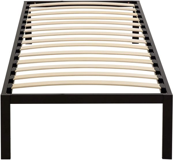 i-flair Metallrahmenbett 90x200 cm i-Base, minimalistisches Bettgestell auf Füßen mit Lattenrost und Stauraum