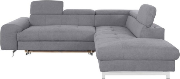 COTTA Ecksofa Chef L-Form, mit Kopfteilverstellung, edle Metallkufen, wahlweise mit Bettfunktion Bild 4