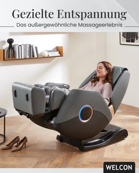 WELCON Massagesessel Massagesessel EASYRELAXX PLUS, Heizung, Ganzkörpermassage, mit Relaxfunktion, Knetmassage, Klopfmassage, Rollenmassage Bild 2