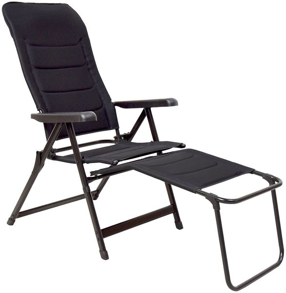 osoltus 'Alu' Gartenliege, mit Fußablage, schwarz, 120 x 73 x 63 cm
