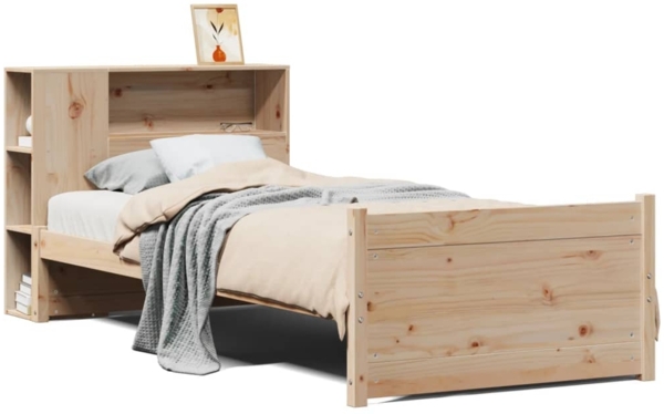 vidaXL Massivholzbett mit Regal ohne Matratze 90x190 cm Kiefer 3322449
