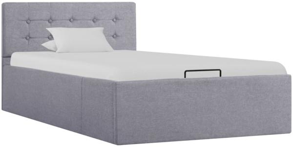 vidaXL Stauraumbett Hydraulisch Hellgrau Stoff 100×200 cm 285577 Bild 1