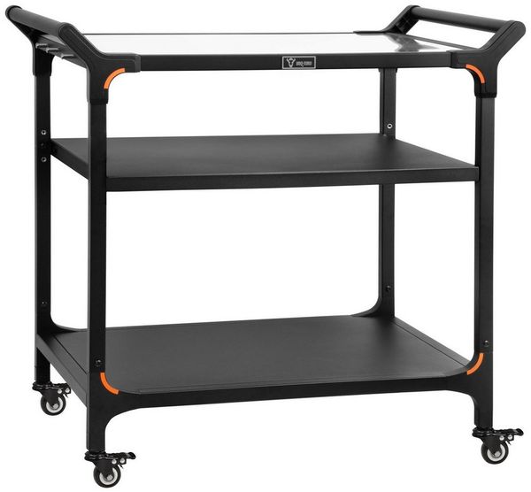 BBQ-Toro Grillablagetisch Grillwagen 94 x 61 x 90 cm, Schwarz, Grilltisch mit großer Arbeitsfläc