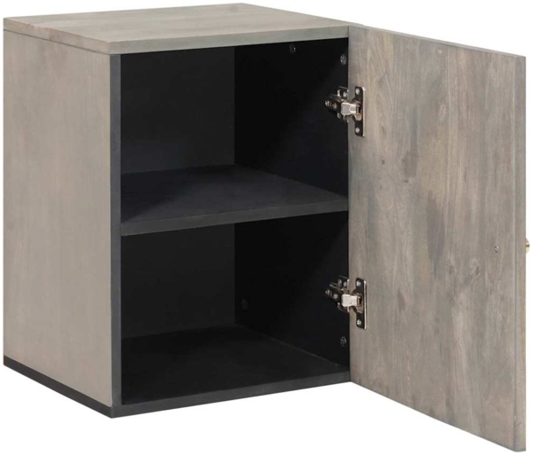 vidaXL Wandschrank Wandmontiert Grau 38 x 33 x 48 cm Massivholz Mango 4018792