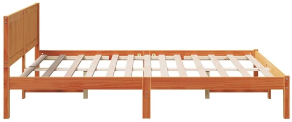 vidaXL Bettgestell Braun 160 x 200 cm Massivholz Kiefer 872184 Bild 5