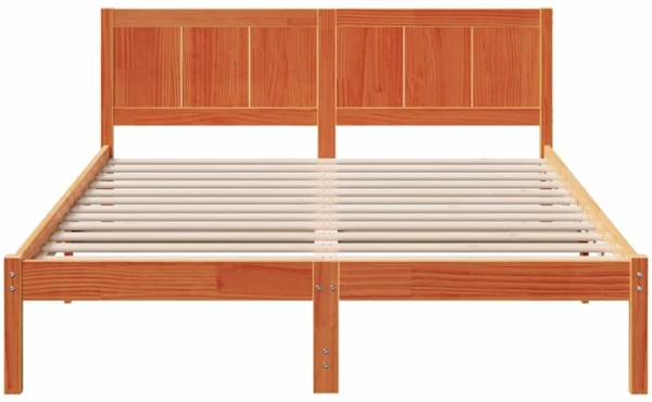 vidaXL Bettgestell Braun 160 x 200 cm Massivholz Kiefer 872184 Bild 4