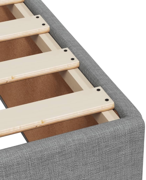vidaXL Boxspringbett mit Matratze Hellgrau 160x200 cm Stoff 3291345 Bild 10