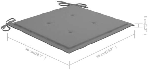 vidaXL Stapelbare Gartenstühle mit Kissen 6 Stk. Massivholz Teak 3073226 Bild 10