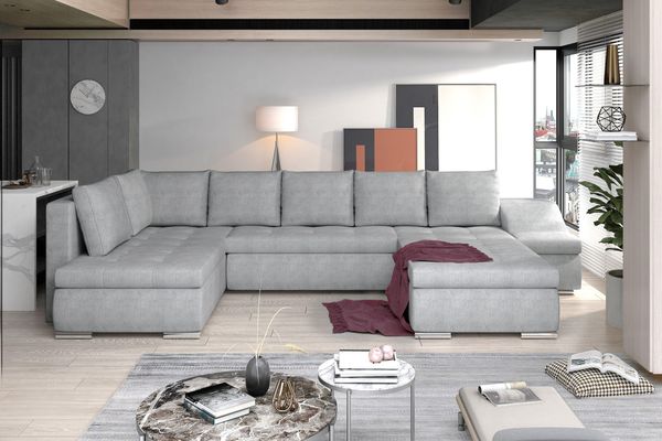 Wohnideebilder Giovanni Grau Ecksofas & Eckcouches GI58