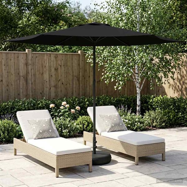vidaXL Garten-Schirm mit Fuß 300 x 300 cm Polyester Rechtwinklig 42036236
