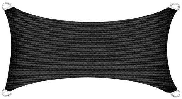 Extexo Sonnensegel, Rechteck, HDPE, Anthrazit, 2x4 m