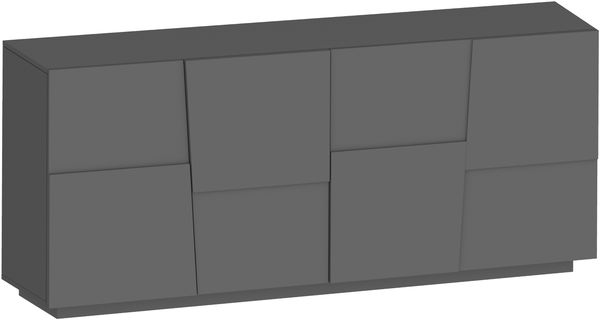 Sideboard >Bitonto< in Anthrazit matt - 200x86x44cm (BxHxT)