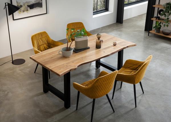 Essgruppe aus 1 x Esstisch Akazie 4 x Esszimmerstuhl Bild 1