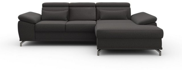 sit&more Ecksofa Cabrio L-Form, mit Sitztiefenverstellung, Arm- und Kopfteilverstellung, 2 Nierenkissen, Federkern, optional Bettfunktion und Stauraum Bild 4