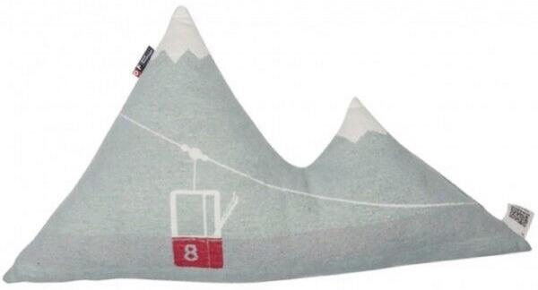 DAVID FUSSENEGGER Dekokissen gefülltes Kissen "Berg Gondel " grün 65 x 40 cm