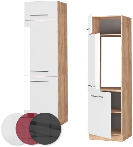 Kühlumbauschrank Fame-Line Weiß Hochglanz 60 cm Vicco Bild 5