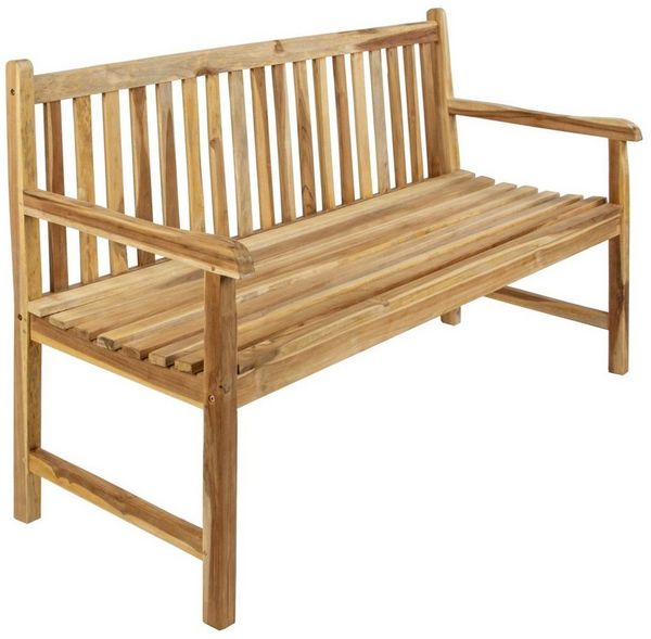 SAM® Gartenbank Cuno, Teakholz, 3-Sitzer, 150cm Sitzfläche, robust, angenehmer Sitzfomfort