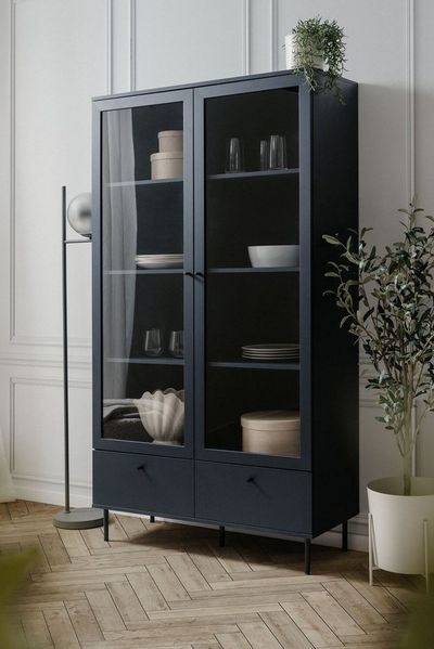 möbelvita Vitrine Vitrine Miami 52A in Navy blau