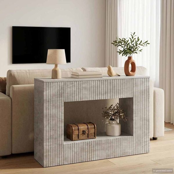 vidaXL Konsolentisch Betongrau 101 x 29 x 74 cm Holzwerkstoff 899880