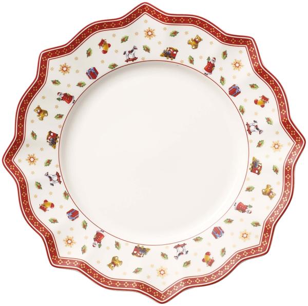 Villeroy & Boch Vorteilset 6 Stück Toy's Delight Speiseteller weiß Premium Porcelain rot,weiß 1485852622