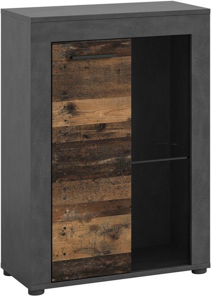 INOSIGN Vitrine Aosta, Breite 60 cm, stehend oder hängend, in verschiedenen Farben Türanschlag wechselbar, 1 Glaseinlegeboden, Hängeeitrine, Standvitrine
