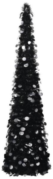 vidaXL Künstlicher Pop-Up-Weihnachtsbaum Schwarz 150 cm PET 320986